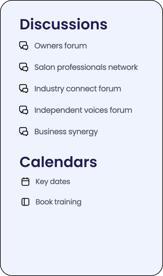 Discussions and Calendars